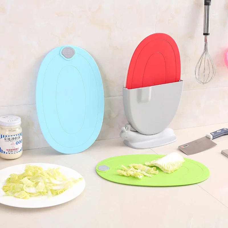 

4Pcs/Set Kitchen helper chopping board Snail base polychromatic antiskid cutting board suit chopping blocks 31.5*20cm