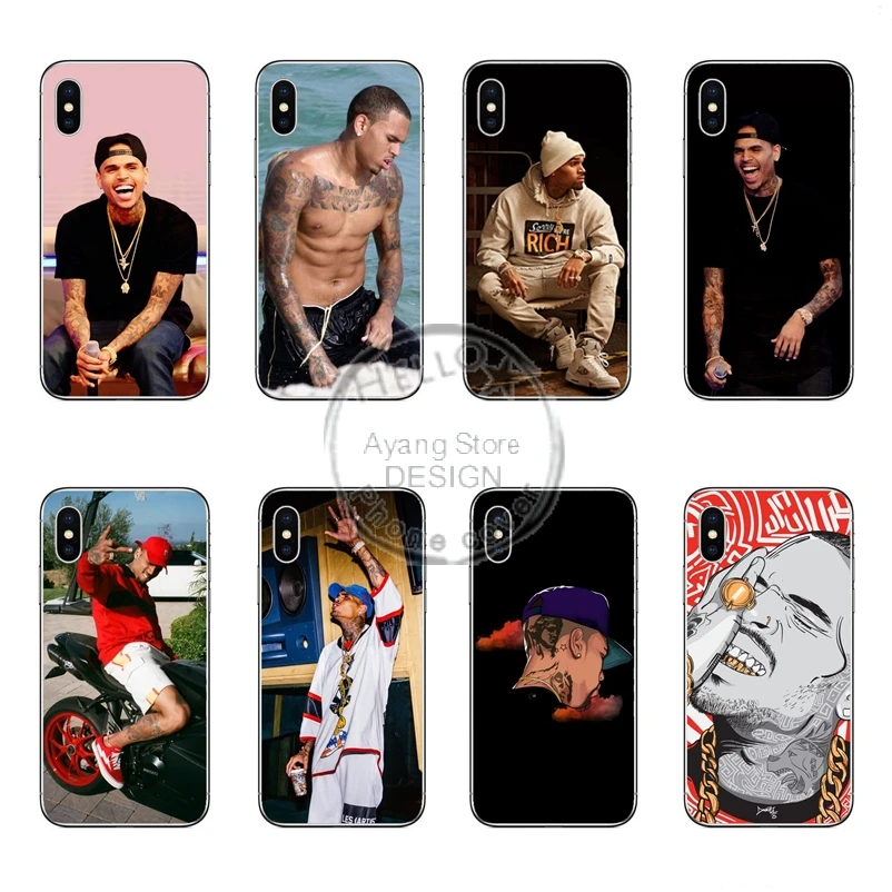 

American pop singer Chris brown transparent Soft silicone Phone Case Cover for apple iPhoneX 5 5s se 6 6sPlus 7 7Plus 8 8Plus