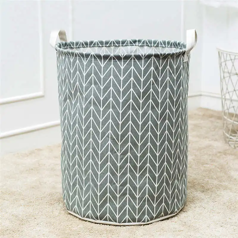 Waterproof Canvas Sheets Laundry Clothes Laundry Basket Storage Basket Folding Storage Box #2o17 (9)