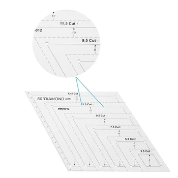 

4Pcs/Set Patchwork Quilting Template Ruler Kit Stencil Diamond Grade Ruler HFing