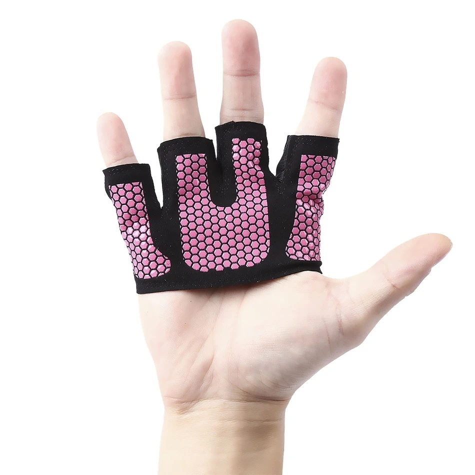 1 Pair Anti-skid Men & Women Gym Gloves Breathable Body Building Exercise Training Sports Fitness Gloves Crossfit New