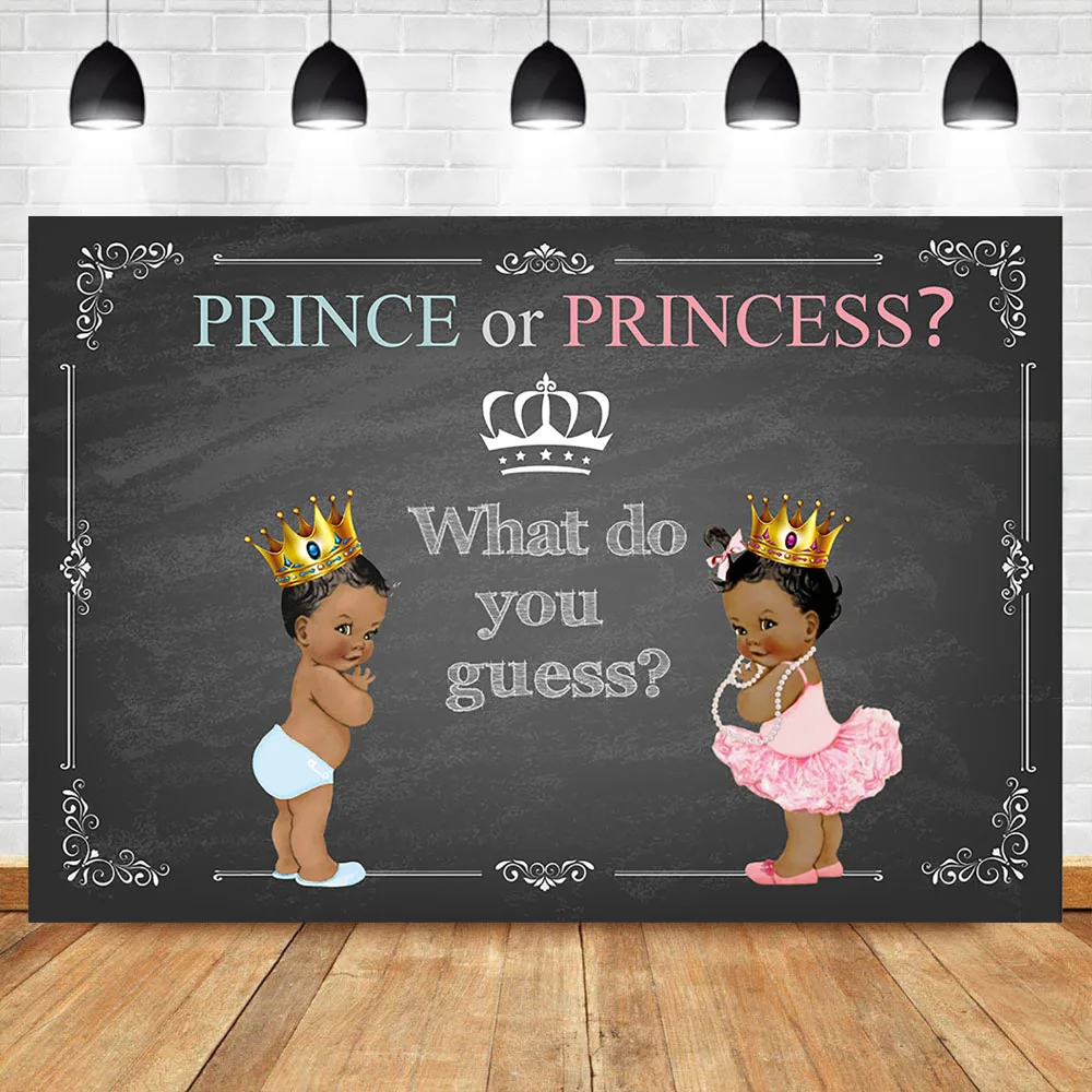 

Gender Reveal Backdrop Little Princess or Prince Baby Shower Party Photography Background Dessert Table Decor Banner Backdrops