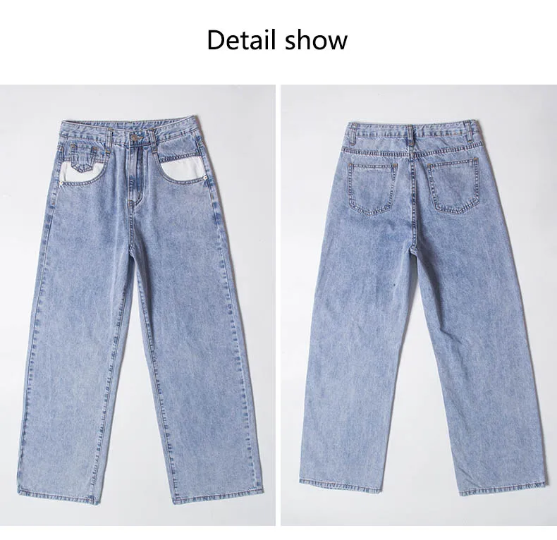 Loyalget светло-синие джинсы женские летние повседневные брюки с высокой талией на молнии с пуговицами свободные джинсовые длинные женские