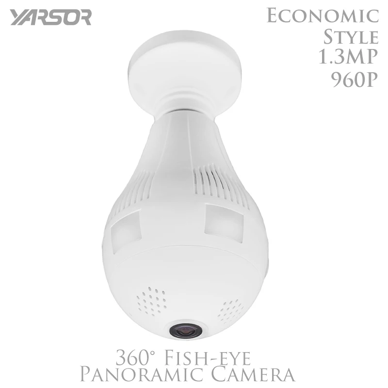 

VR360Y1E 360 Degree Panoramic Camera With Led Lamp Wireless 1.3MP Ip Camera Fish-Eye 960P Home Security Onvif Wifi Camera