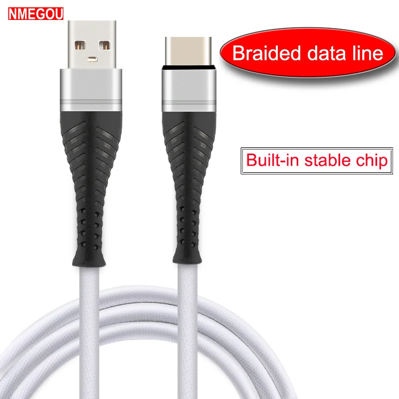 

100cm Nylon Braided Type C Fast Charging Usb C Cable for Samsung S8 S9 S10 Plus Blackview Huawei P20 Typec Usbc Charger Usb Cabo