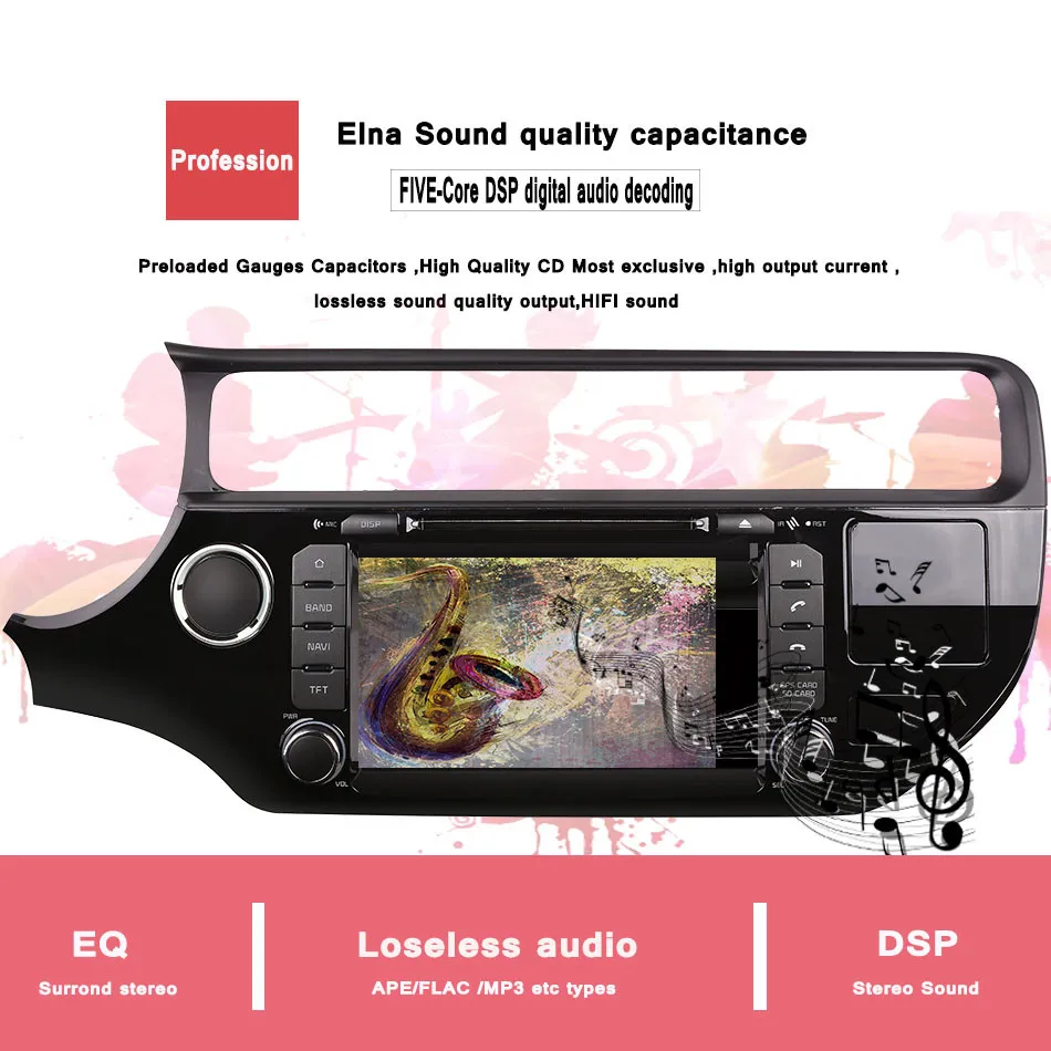 Clearance 4G RAM Android 9.0 Car dvd gps player for Kia rio k3 2015 2016 in dash dashboard radio video player+Aux 1024*600 Resolution 7