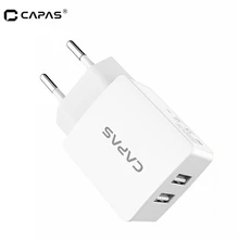 Зарядное устройство с двумя портами, 5 В, 2 А, EU, USB, для Xiaomi Redmi 4X, Redmi 5 Plus, настенное зарядное устройство, адаптер, быстрая зарядка для iPhone 5S, 6, 7, 8, Android