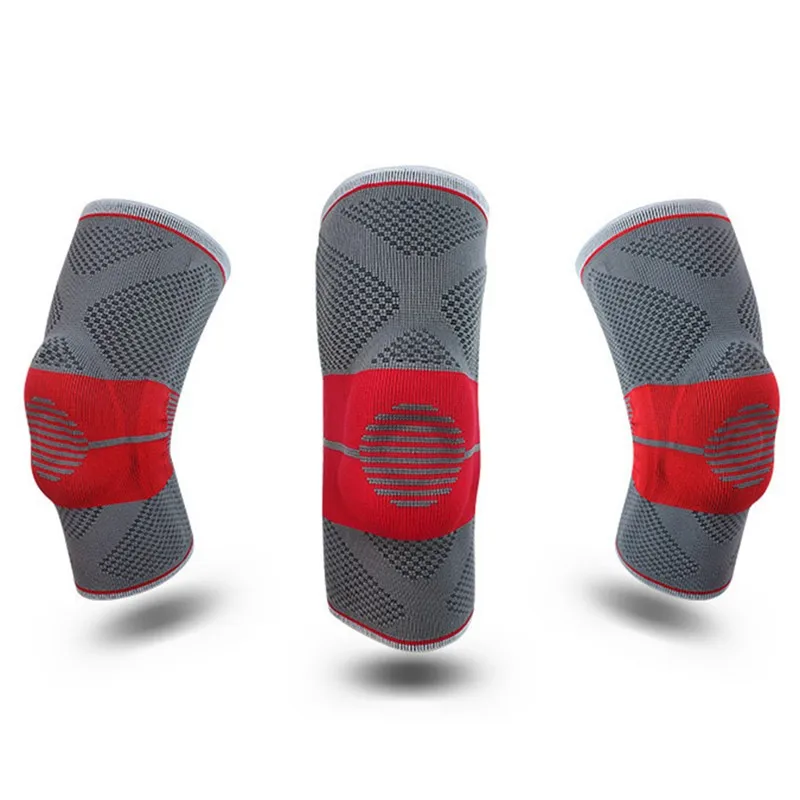 Бесплатная доставка дышащие эластичные спортивные наколенники для ног Обертывание протектор силикагель подушечки рукав колпачок