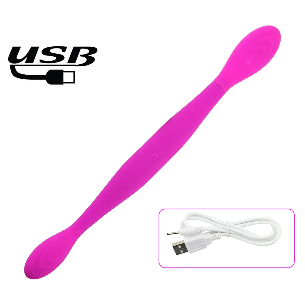 Double Dildo Vibrators for Women Silicone Real Pussy Vibrator Vagina Adult Sex Toys for Woman Sex Product USB Charging