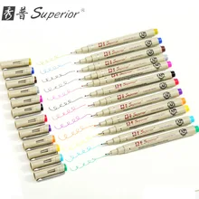 12 цветов 0,5 мм эскиз Микрон ручка Fineliner наконечник для рисования Манга Аниме искусство маркеры finecolorur принадлежности