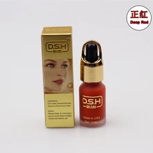 Темно-красный цвета импортные бровей чернил для татуажа, Перманентный макияж, пигмент, профессиональное коричневое 3D ручная вышивка кисточка, 10 мл DSH бренд