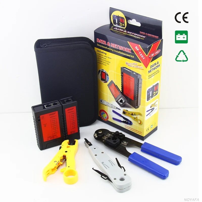 

Original 4in1 Noyafa NF-1201 Line Finder RJ45 Crimper+Krone+Stripper Wire Tracker Tone Tool Kit LAN Network Cable Tester