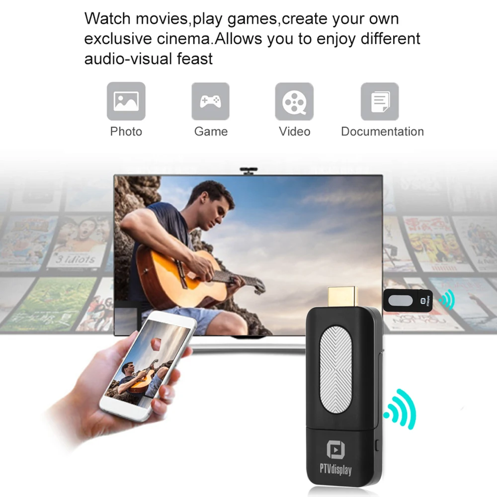 Новые P ТВ дисплей AnyCast-DA02 Беспроводной Wi-Fi ТВ Stick Поддержка Miracast Airplay DLNA зеркало Экран