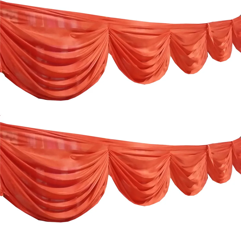 

Free shipping Ice silk fabric curtain swag Valance wedding drops decoration