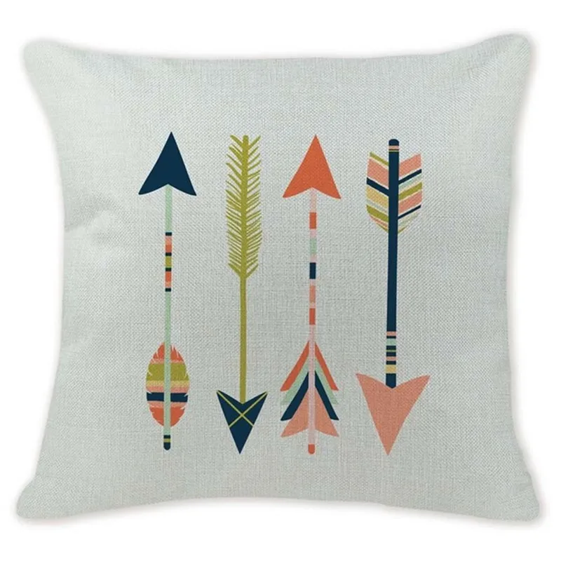 Lovely Nature Cushion Covers Scandinavian Feather Color Cushions Seat Chair Square Cotton Linen Home Decorative White Pillows|Наволочка| |
