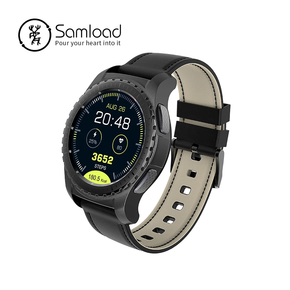 

Samload Smart Watch Phone GSM Full Screen Support SIM TF Card Heart Rate Pedomete Wristband for Xiaomi Apple IOS Huawei Android