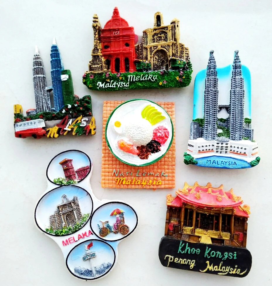 Hot Sale Malaysia Kuala Lumpur Twin Towers 3D Fridge Tourist