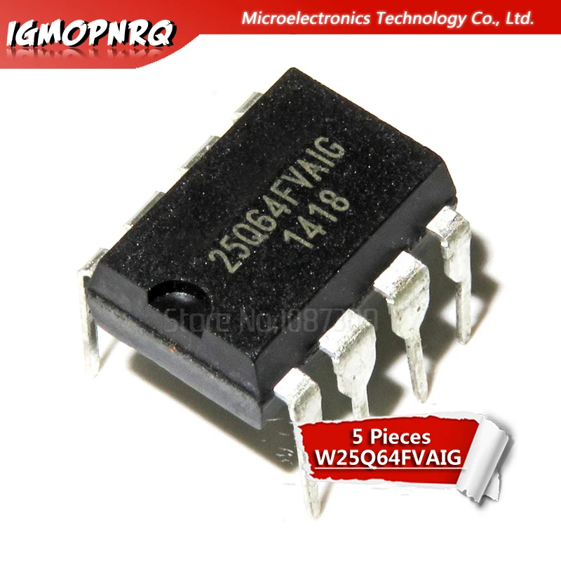 5 шт. W25Q64FVAIG DIP W25Q64 DIP8 25Q64 DIP-8 25Q64FVAIG | Электронные компоненты и принадлежности