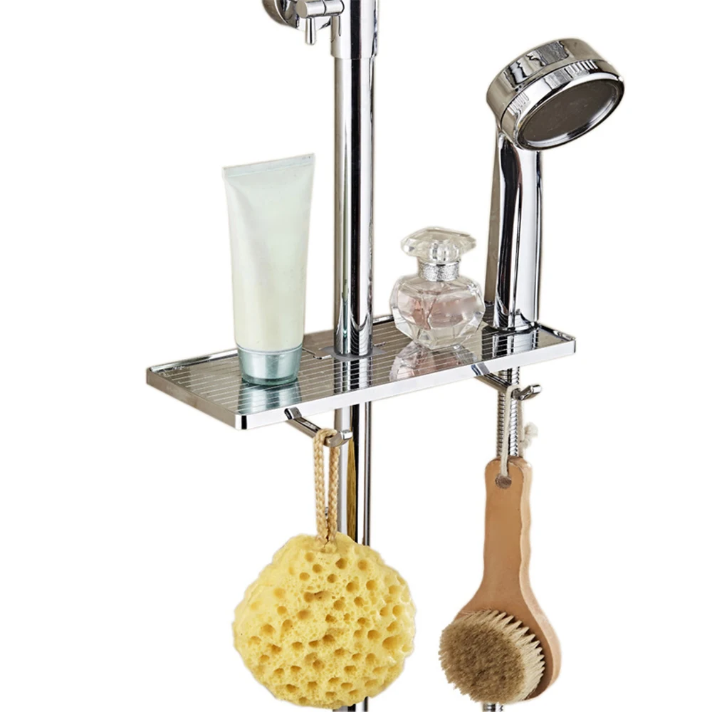 

Multifunction Shower Pipe Rod Rack Storage Shelves Racks Shampoo Bath Towel Tray Shelf Home Bathroom Organization Accessories