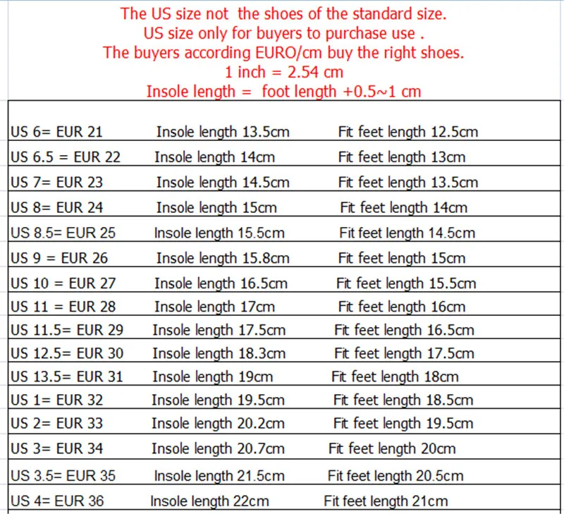 euro 21 shoe size in cm