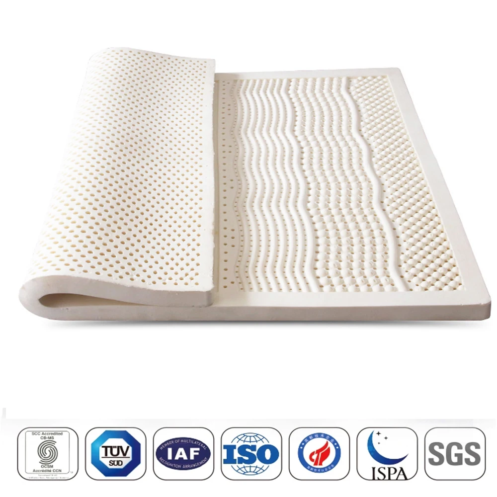 

Natural Latex Bed Mattress With Inner And Outer Case Russian Single Double King Size 7 Zone Body Massage Mat Sleeping Mattress