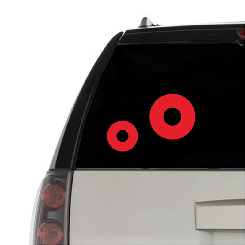 Red Donut Sticker Car Decor
