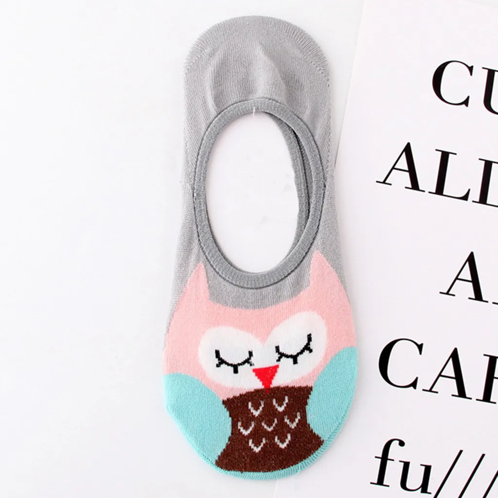 MAXIORILL мультфильм сова счастливые носки женские короткие Ки calcetines mujer смешной