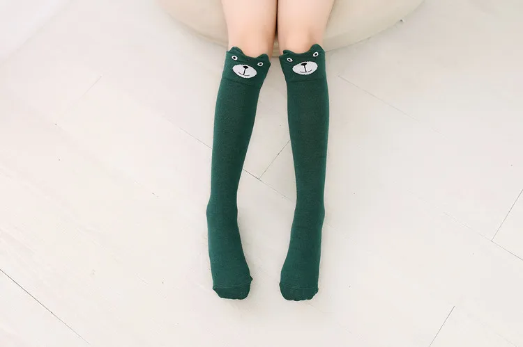 Cute Animal Socks Kids Girls Knee High Socks 3D Cartoon School Over Knee Long Socks Cotton Fox Cat Boys Leg Warmer 3-10Y