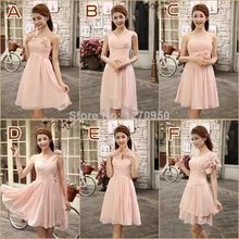 New fashion bridesmaid dresses short designed dress toast bride dinner dress chiffon dresses costumes Free shipping