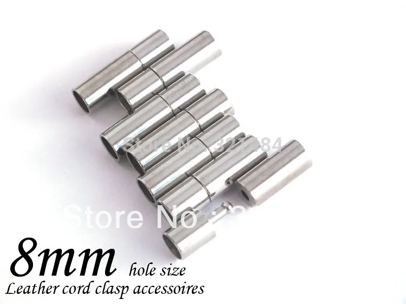 US $109.28 200piece Dull silver plated end caps for leather cord 8mm Leather Jewelry Bayonet Clasps