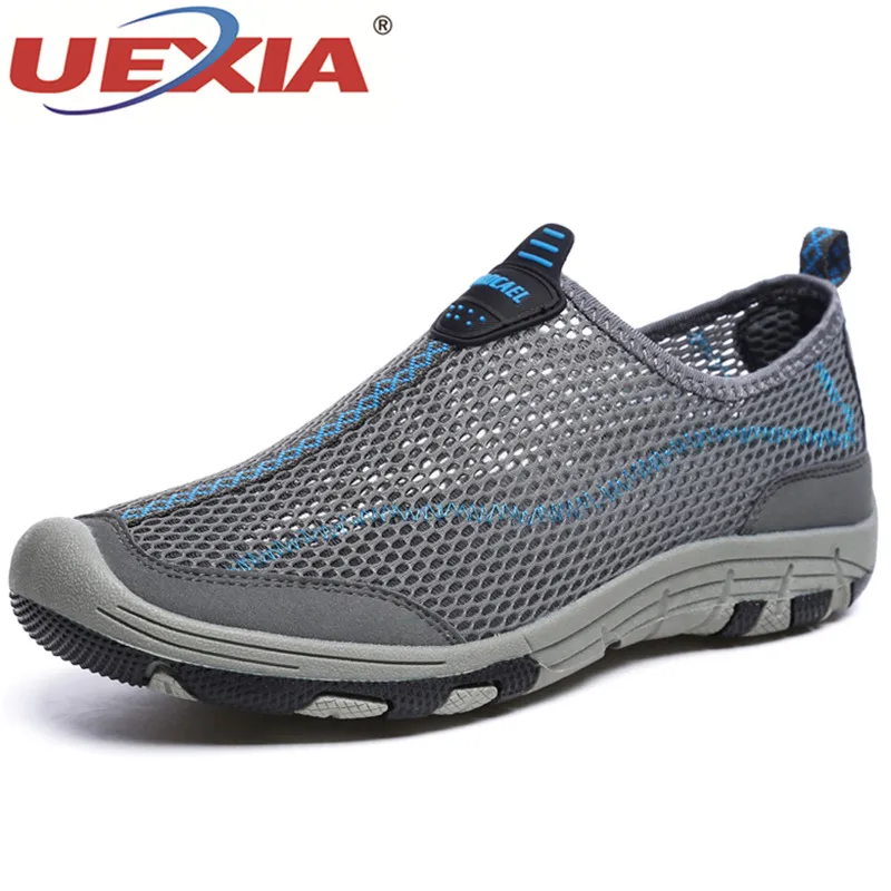 

UEXIA New Brand Casual Shoes Men's Breathable Lightweight Fashion Summer Mesh Walking Zapatos Sandalias Hombre chaussure homme