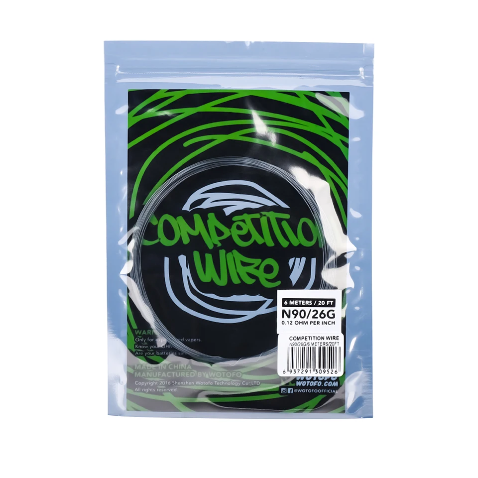 Original Wotofo Ni90 Ni80 Competition Wire 23G 24G 26G heating wire for atomizer mesh coil tank electronic cigarette accessory (4)