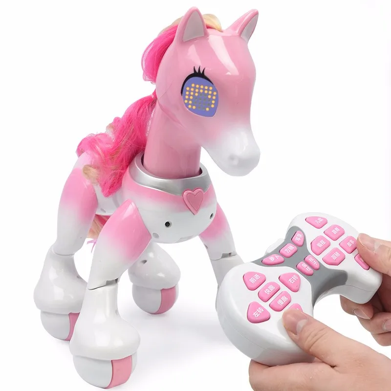 SM SunniMix Robot Interactivo Niños Smart Control Remoto Inteligente Unicornio//Caballo Robot de Juguete Educativo para Niños Y Niñas Púrpura