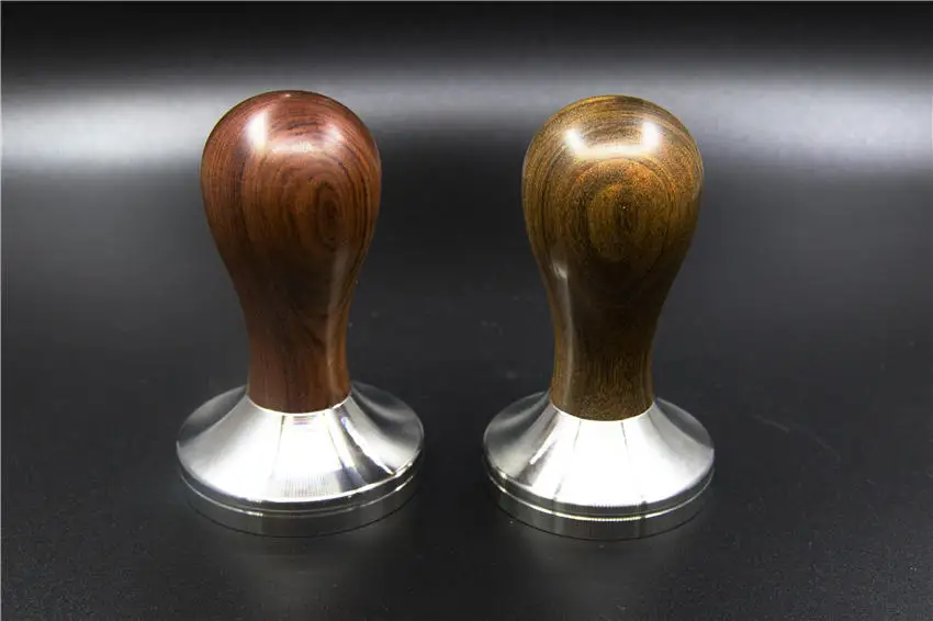 304Stainless Steel Red Sandalwood Handle Tamper 51/53/54/58/58.35mm Coffee Tamper Espresso Powder Coffee Accessories For Barista