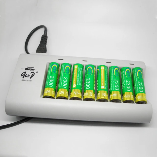 Universal Quick Charging AA AAA Standard Charger 8 Slots For NiMH /NiCD Battery+8*2300mah