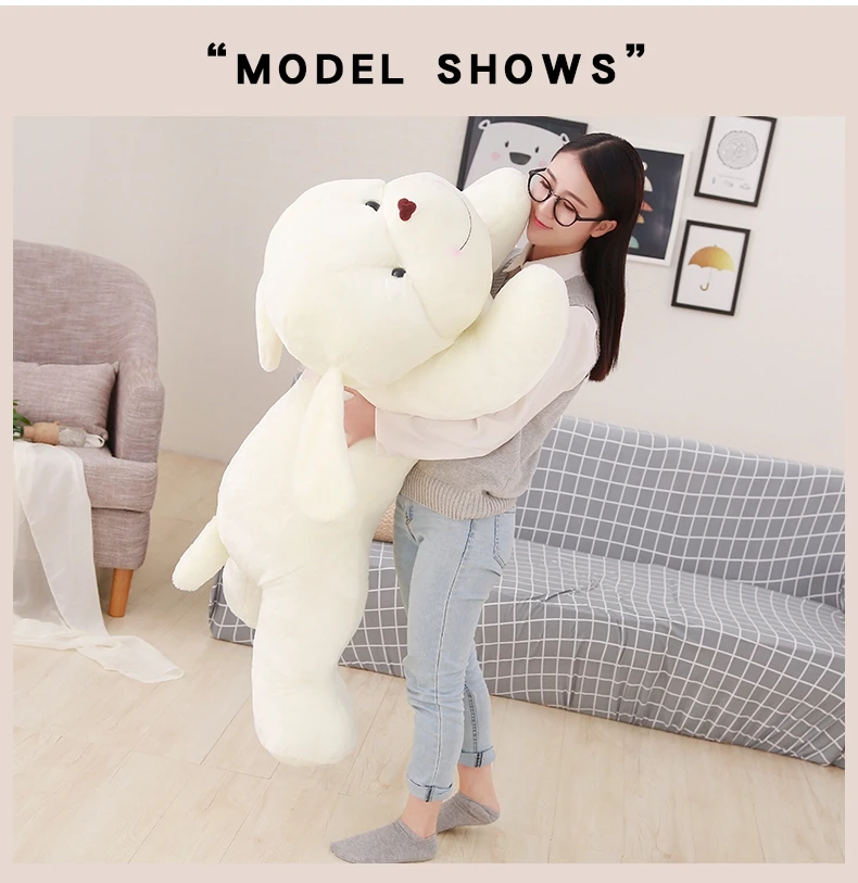 kawaii soft cartoon fat dog plush toy giant stuffed anime dogs pillow doll Christmas gift wedding deco 47inch 120cm DY50498 (7)