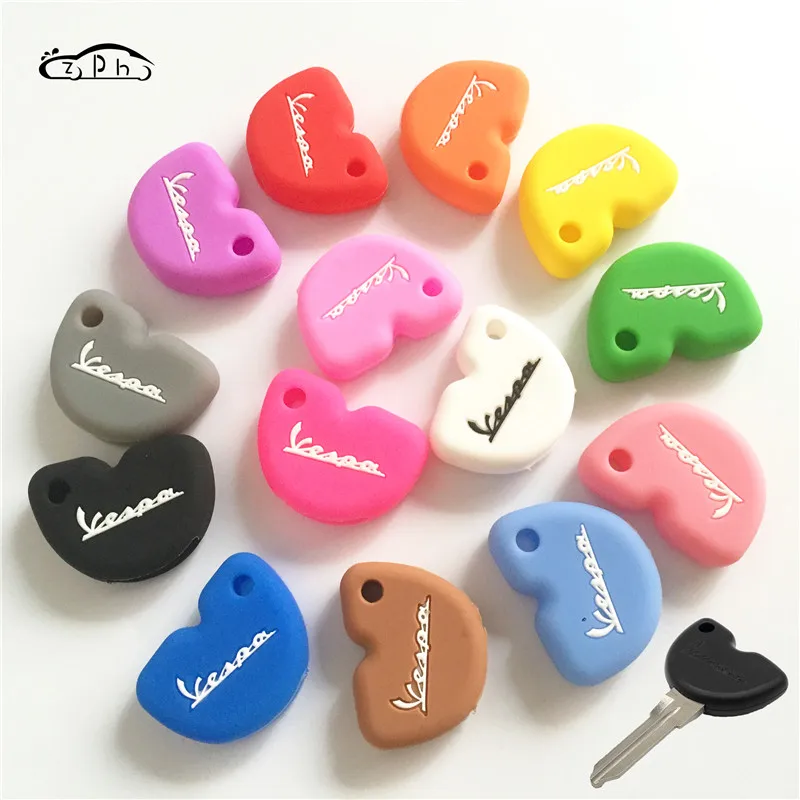 New Styling Silicone Rubber Key Case Cover For Vespa Enrico Piaggio GTS300 LX150 Fly 125 3vte Gts 200 Motorcycle Key Free Ship