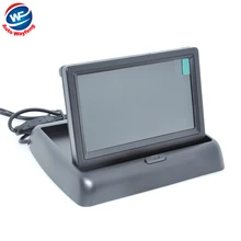 Высокое разрешение 4.3 «цветной TFT LCD Автомобильное Зеркало Заднего Вида Монитор 4.3 дюймов 16:9 экран DC 12 В автомобиль Монитор для ВИДЕОМАГНИТОФОНА DVD Камеры