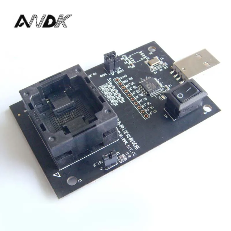 

eMMC100 socket with USB Interface,for BGA100 testing, Nand flash Size 12x18mm Pitch 1.0mm Reader programmer socket Adapter