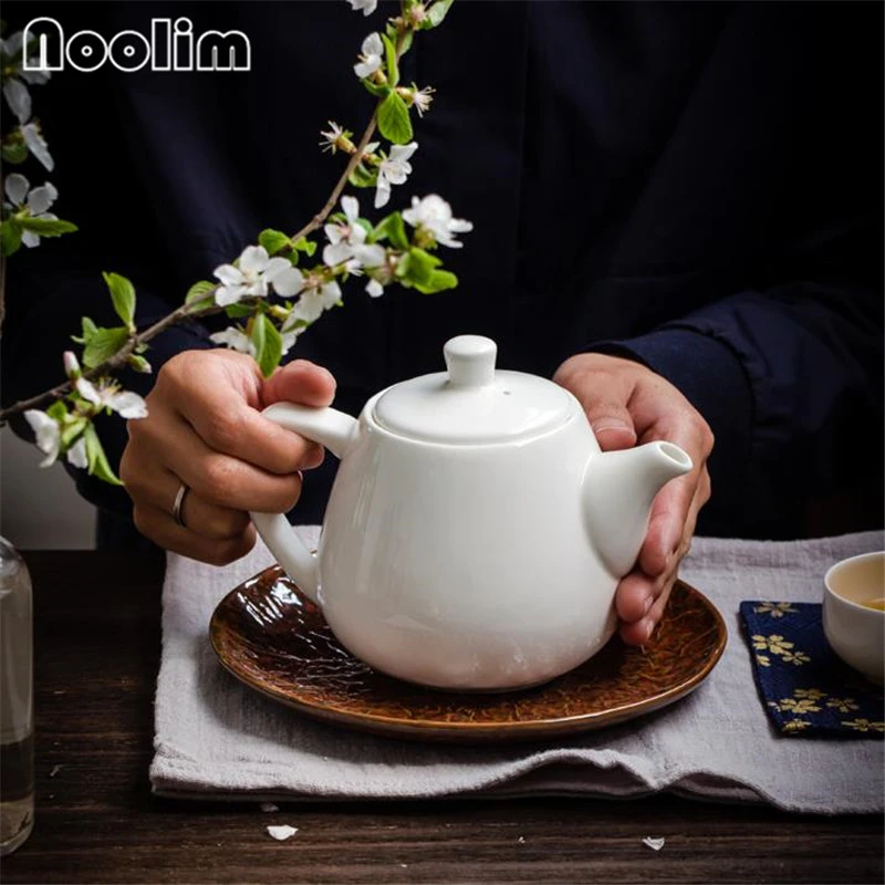 white bone china teapot