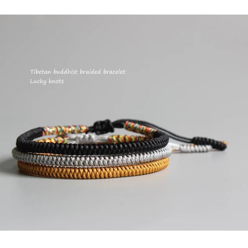 Eastisan тибетский буддийский Плетеный Lucky Knots браслет для мужчин для женщин браслет из веревки ручной работы Размеры Регулируемый уверенность