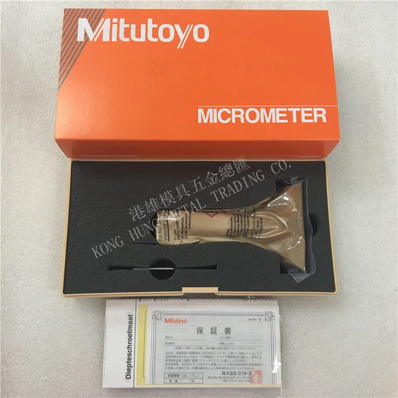 Из Японии, датчик глубины Mitutoyo 128-101, тип микрометра, диапазон 0-25 мм, 0,01 мм