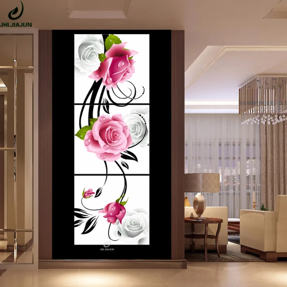 Triptych Vertical Modular Abstraction Pictures Plants Poster Triptych Vertical Modular Abstraction