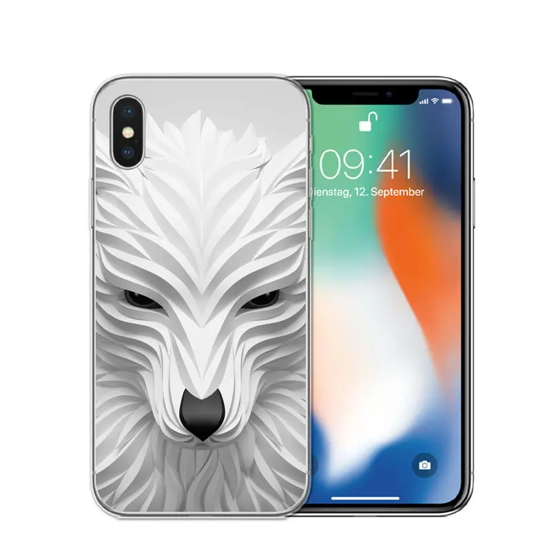 RUIXKJ для iphone X, 8, 8 Plus, 7, 6, 6S Plus, 5S, SE, крутой тигр, Сова, кошка, собака, мультфильм, окрашенный силиконовый чехол для телефона, для iphone 7, чехол