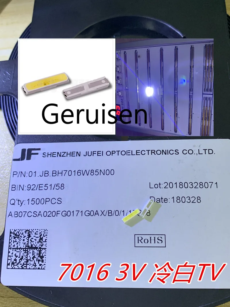 1000pcs/lot JUFEI LED 7016 Backlight TV DOUBLE CHIPS Cool white High Power 1.2W 3V for LCD Application | Лампы и освещение