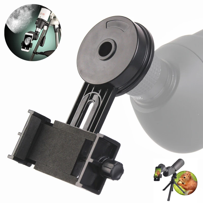 Hot Sale Spotting Scope Adapter Clip Mount Compatible for Tecescope for Almost All Cell Mobile Phone