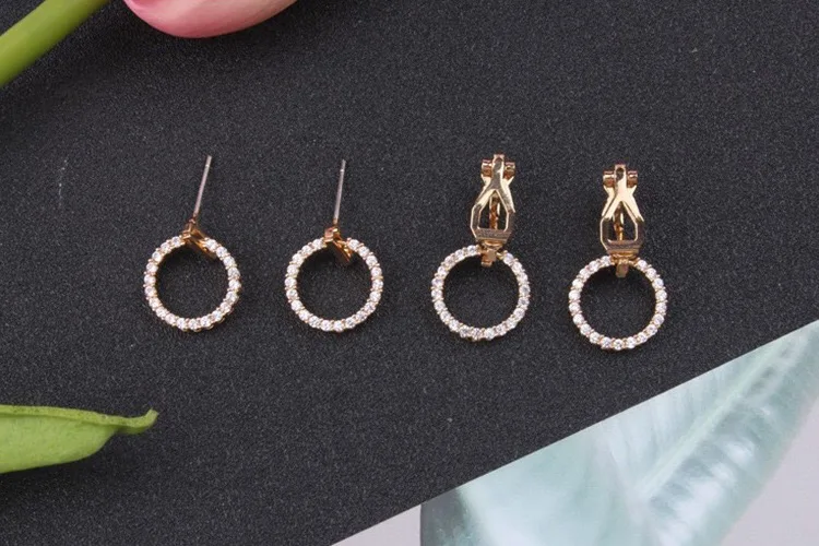 S925 Silver Needle Individuality Simple Baitao Earrings Anti-allergy Circle Delicate Mini Eardrop Woman (11)