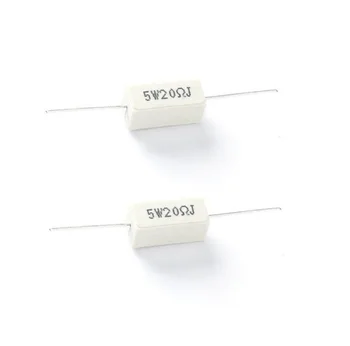 

10 pcs Ceramic Cement Resistor Kit 5W 20R 20 ohm 5% Passive Electronic Component