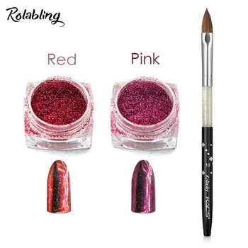 

Rolabling #10 Kolinsky Sable Brush Nail Powder Set Nail Art Decoration Acrylic Pen Nail Dust Gel Nail Brush Manicure Set