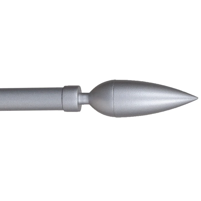 Lavish Home Cone Curtain Rod 3/4 inch - Silver
